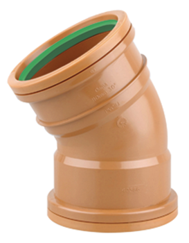 Wavin Sewer D/S Short Radius Bend 30° 110mm | D6025