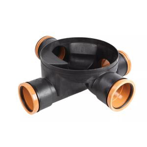 Wavin D/S Equal Inspection Chamber Base 2x Branches 160mm | D8922