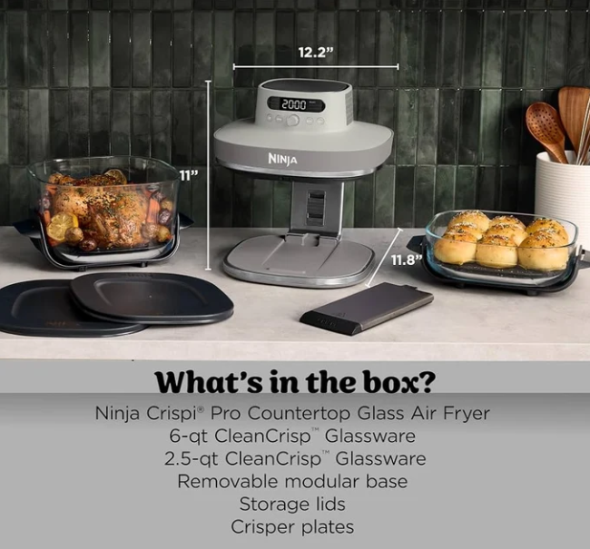 Ninja CRISPi DualZone Glass Air fryer Bone | DD102UKIV2