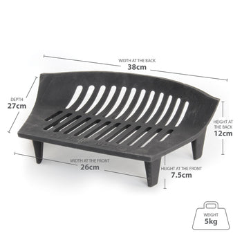 De Vielle 16 Inch Premium Heavy Duty Fire Grate | DEF055566