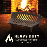 De Vielle 16 Inch Premium Heavy Duty Fire Grate | DEF055566