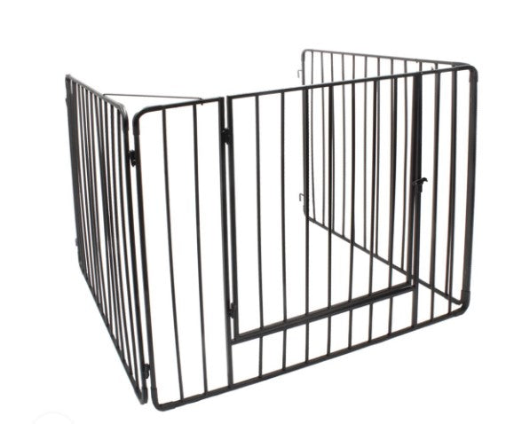 De Vielle Heritage Premium Black Heavy Duty Stove Guard with Front Opening Gate | DEF760621