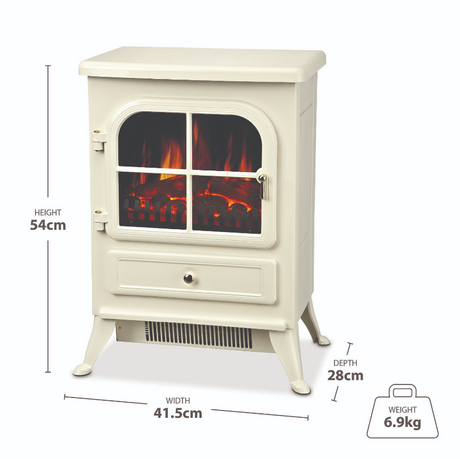 De Vielle Classic Electric Stove 1800W Cream (LED Bulb) | DEF766326