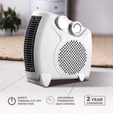 De Vielle Dual Fan Heater 2000W - White | DEF978005