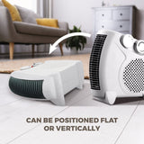 De Vielle Dual Fan Heater 2000W - White | DEF978005