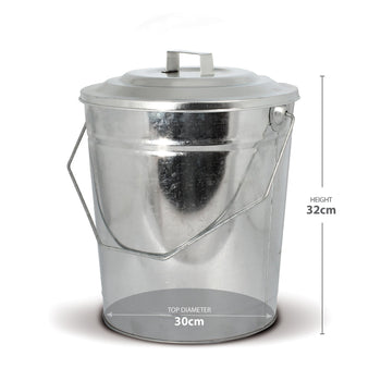 De Vielle Galvanised Coal Tub and Lid | DEF978470