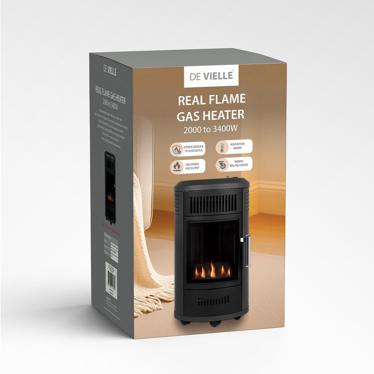 De Vielle Real Flame Gas Heater | DEFFH508B