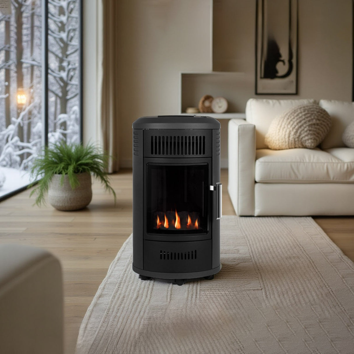 De Vielle Real Flame Gas Heater | DEFFH508B