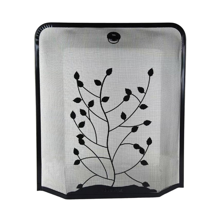 De Vielle Leaf Design Black Rectangular Spark Guard | DEV006473