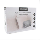 De Vielle Plush Covered Rechargeable Hot Water Bottle - Grey | DEV006633