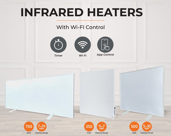 De Vielle Infrared Heater 700W with Wi-Fi Control | DEV009702