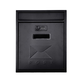Postplus Contemporary Post Box Matt Black Combo Lock | DEV009900