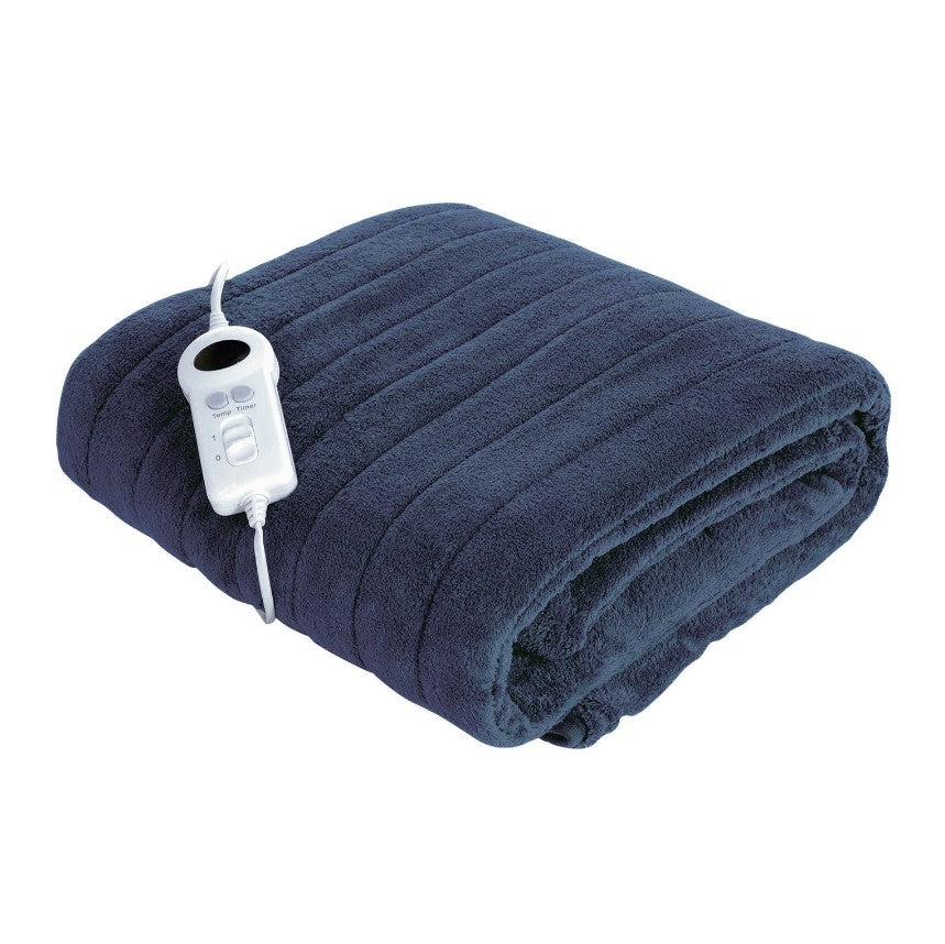 De Vielle Electric Fleece Throw Blanket 200G Navy | DEV011149