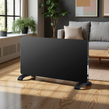 De Vielle Glass Convector Heater 2000W - Black | DEV011200