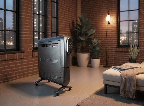 De Vielle LED & WIFI Oil Free Radiator Heater 1500W Black | DEV011248