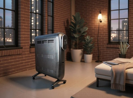 De Vielle LED & WIFI Oil Free Radiator Heater 1500W Black | DEV011248