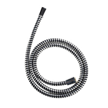 De Vielle Bathroom 1.5 Metre PVC Shower Hose in Black & Chrome | DEV205PVC15