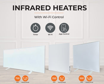 De Vielle Infrared Heater 500W with Wi-Fi Control | DEV400968