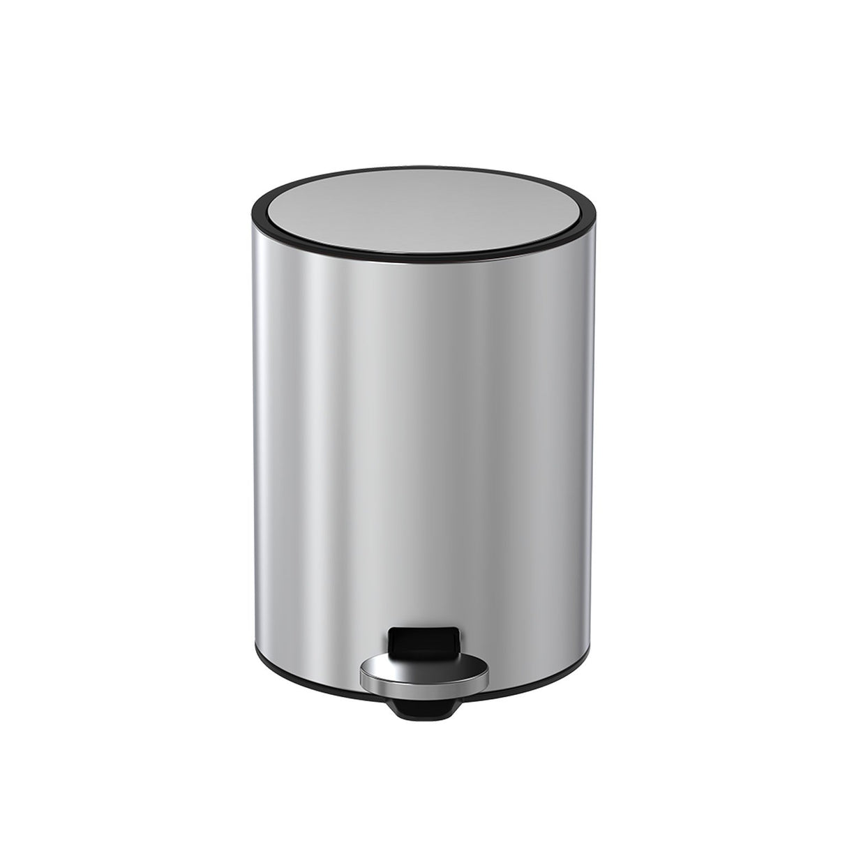 De Vielle Bathroom Pedal Bin 3 Litre with Slow Down Lid in Chrome | DEV70718HF002
