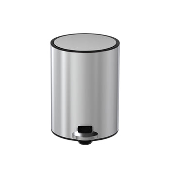De Vielle Bathroom Pedal Bin 3 Litre with Slow Down Lid in Chrome | DEV70718HF002