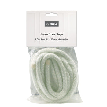 De Vielle Stove Glass Rope 12mm x 2.5m White | DEV766579