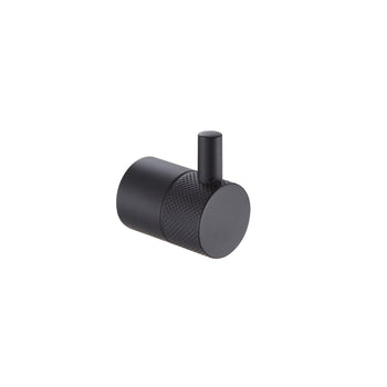 De Vielle Bathroom Santorini Robe Hook in Black | DEV98005B