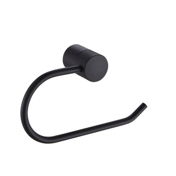 De Vielle Bathroom Santorini Toilet Roll Holder in Black | DEV98010AB