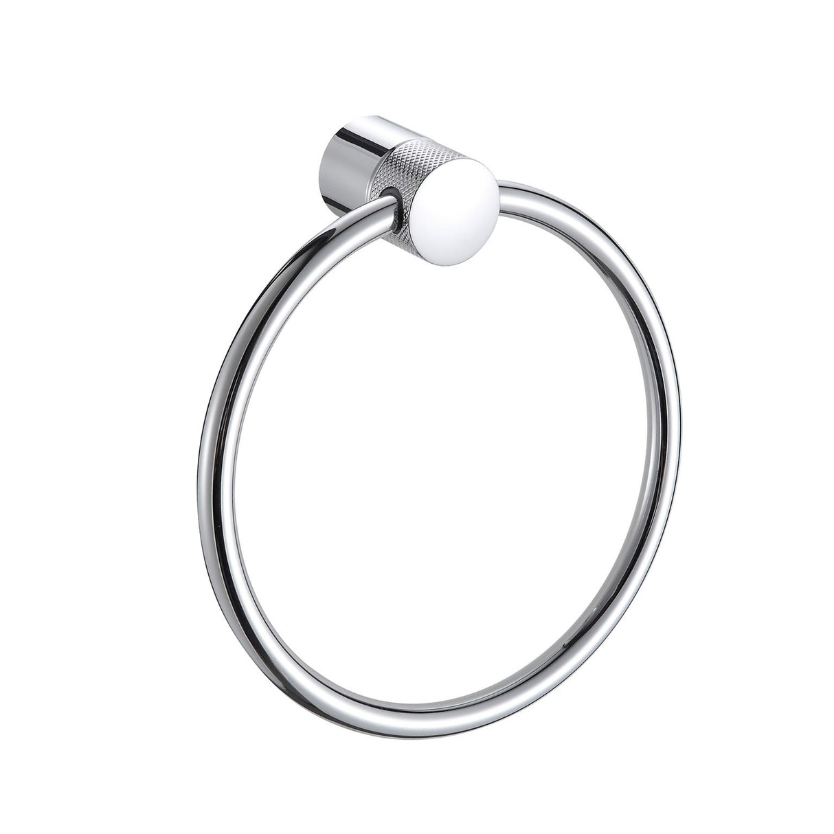 De Vielle Bathroom Santorini Towel Ring in Chrome | DEV98011