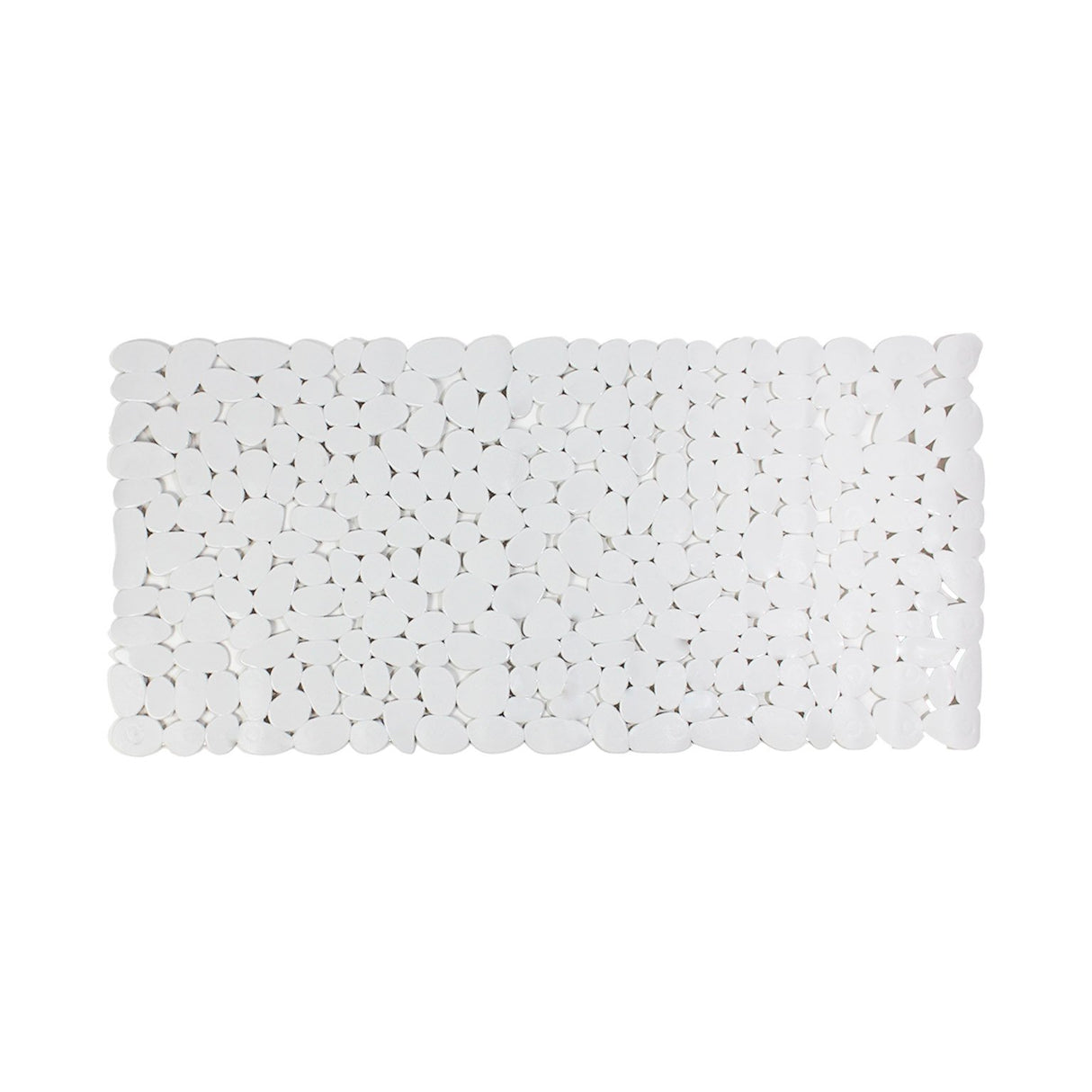 De Vielle Bathroom PVC Bath Mat in White | DEVPV0004