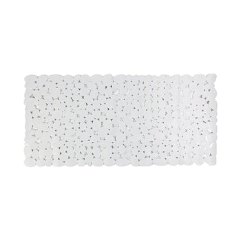 De Vielle Bathroom PVC Bath Mat in White | DEVPV0004