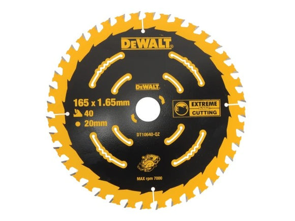 DeWalt Extreme Framing Circular Saw Blade 165 x 20mm x 40T | DEWDT10640QZ
