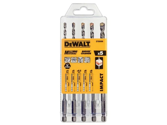 DeWalt DT60099 Extreme Impact Masonry Drill Bit Set (5 Piece) | DEWDT60099QZ