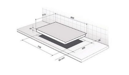 DE Dietrich 80cm 4 ZONE Induction Hob | DPI7870X