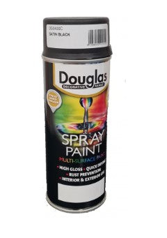 Multi Surface Spray Paint 400ml Satin Black | DS0400C