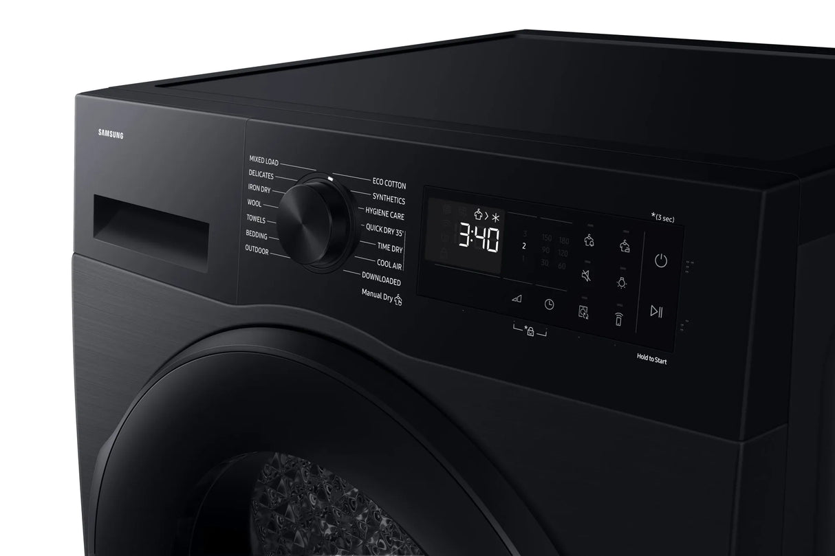 Samsung Series5 AI Energy 9kg Heat Pump Tumble Dryer - Black | DV90DG52A0ABEU