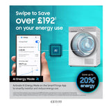 Samsung Series5 AI Energy 9kg Heat Pump Tumble Dryer - Black | DV90DG52A0ABEU