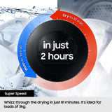 Samsung Series5 AI Energy 9kg Heat Pump Tumble Dryer - White | DV90DG52A0AEEU