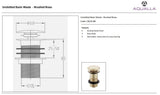 Domed Basin Waste Unslotted – Brushed Brass