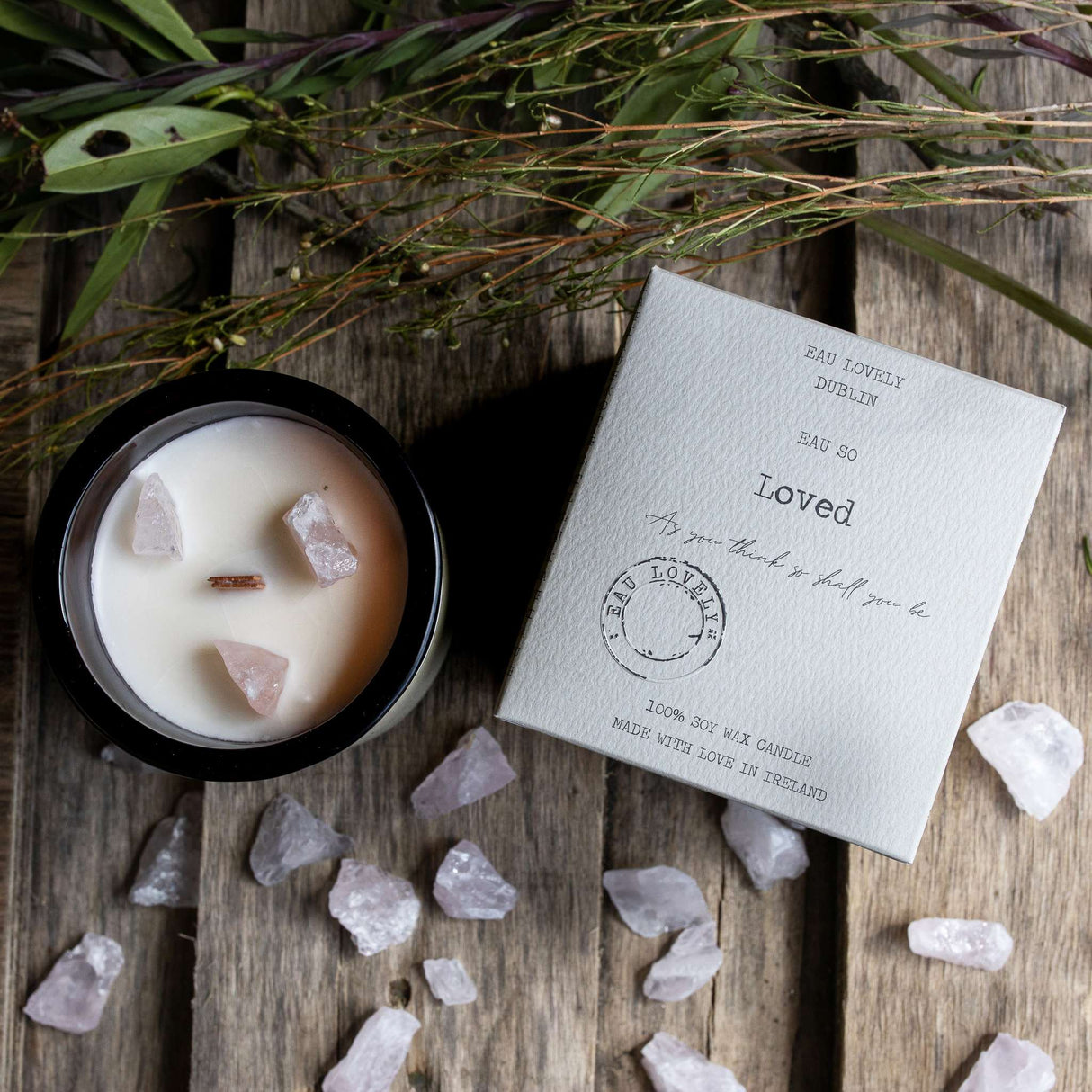 Eau So Loved Candle - Rose Quartz | EL-LOVED-AMBER