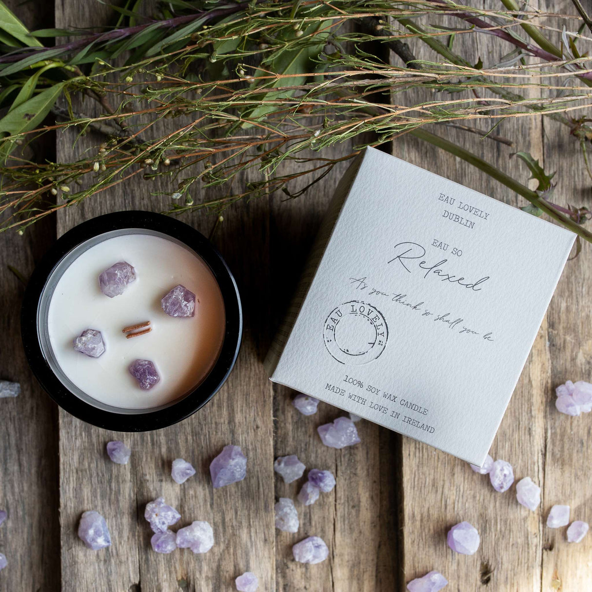 Eau So Relaxed Candle - Amethyst | EL-REL-AMBER