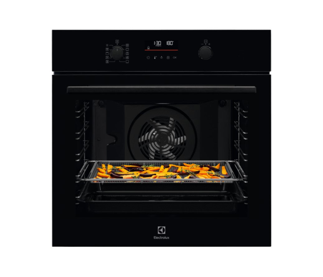 Electrolux Pyro Built-In Single Oven with AirFry Func - Black | EOM6P46K