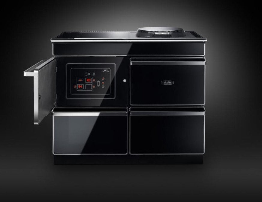 AGA ERA 110 Electric with Induction Hob - Black with Polished Chrome Trim | ERA11032CH