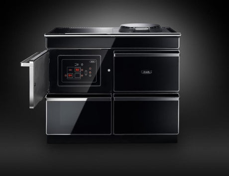AGA ERA 110 Electric with Induction Hob - Black with Polished Chrome Trim | ERA11032CH