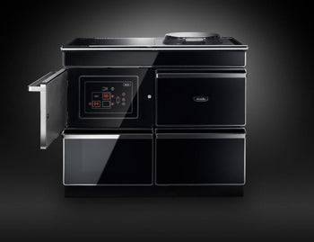 AGA ERA 110 Electric with Induction Hob - Black with Polished Chrome Trim | ERA11032CH