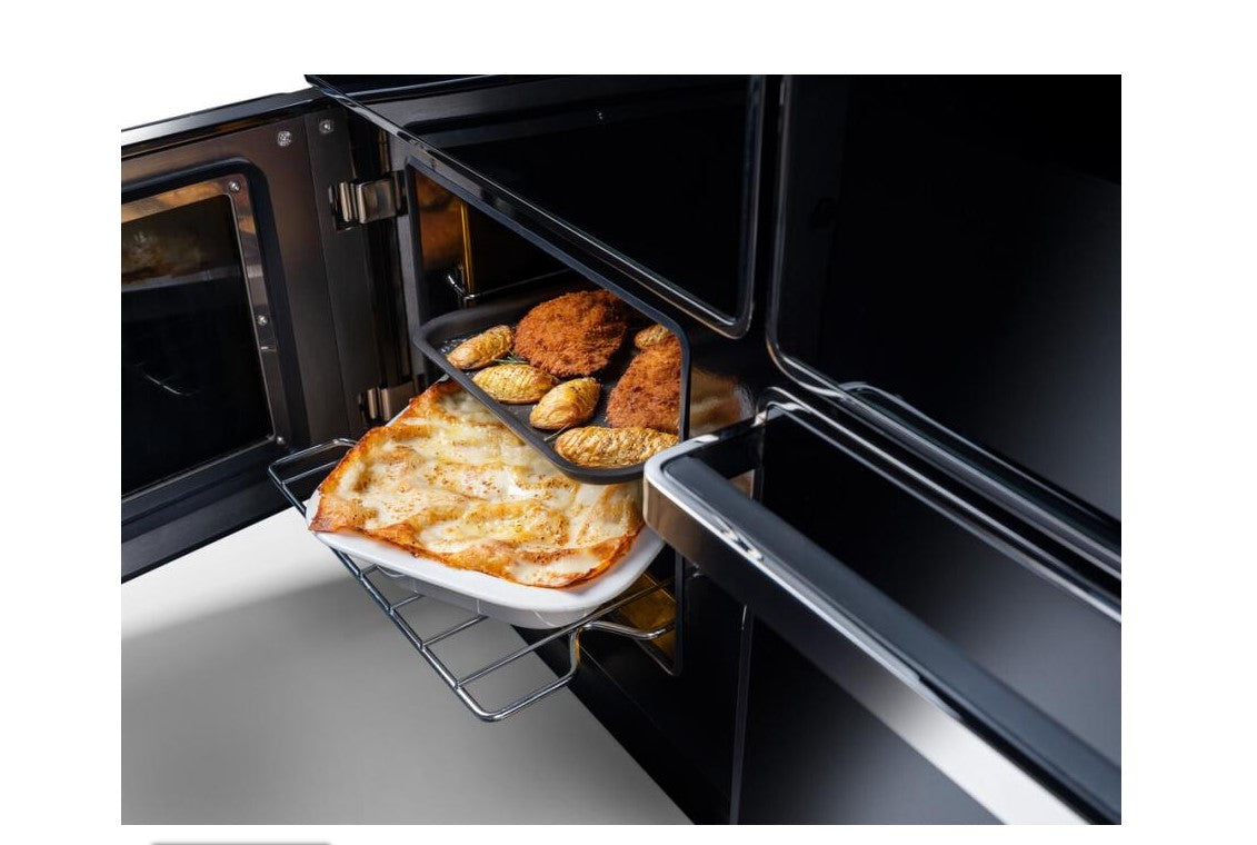 AGA ERA 110 Electric with Induction Hob - Black with Polished Chrome Trim | ERA11032CH