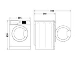 Indesit 8+6kg Washer Dryer 1400 Spin - White | EWDE861483WUK