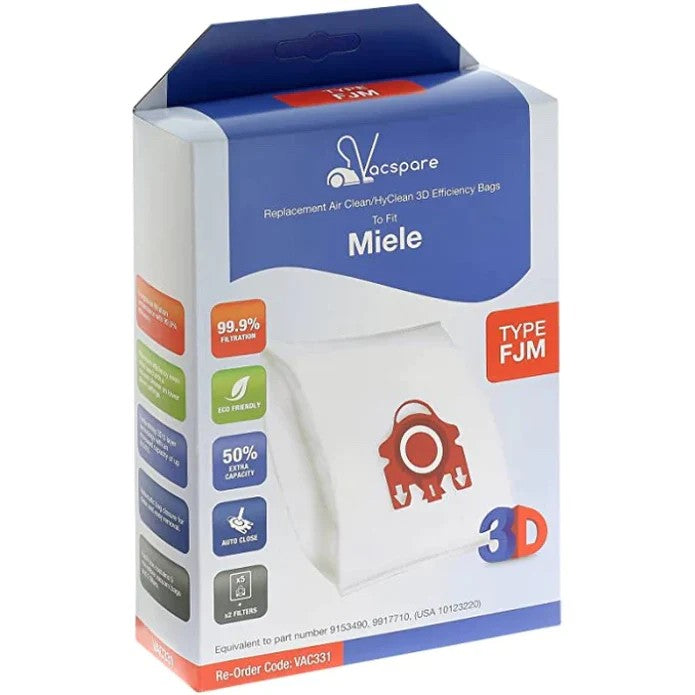 Microfibre Miele FJM Dust Bags - Red | EXSVAC331