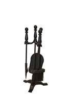 Core 4 Piece Fireplace Set Black 18.5'' | F2901