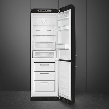 Smeg 50's Style Freestanding Fridge Freezer - Black | FAB32RBL5UK