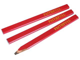 Faithfull Carpenter's Pencils Red / Medium (Pack of 3) | FAICPR